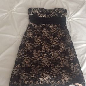 Strapless lace dress